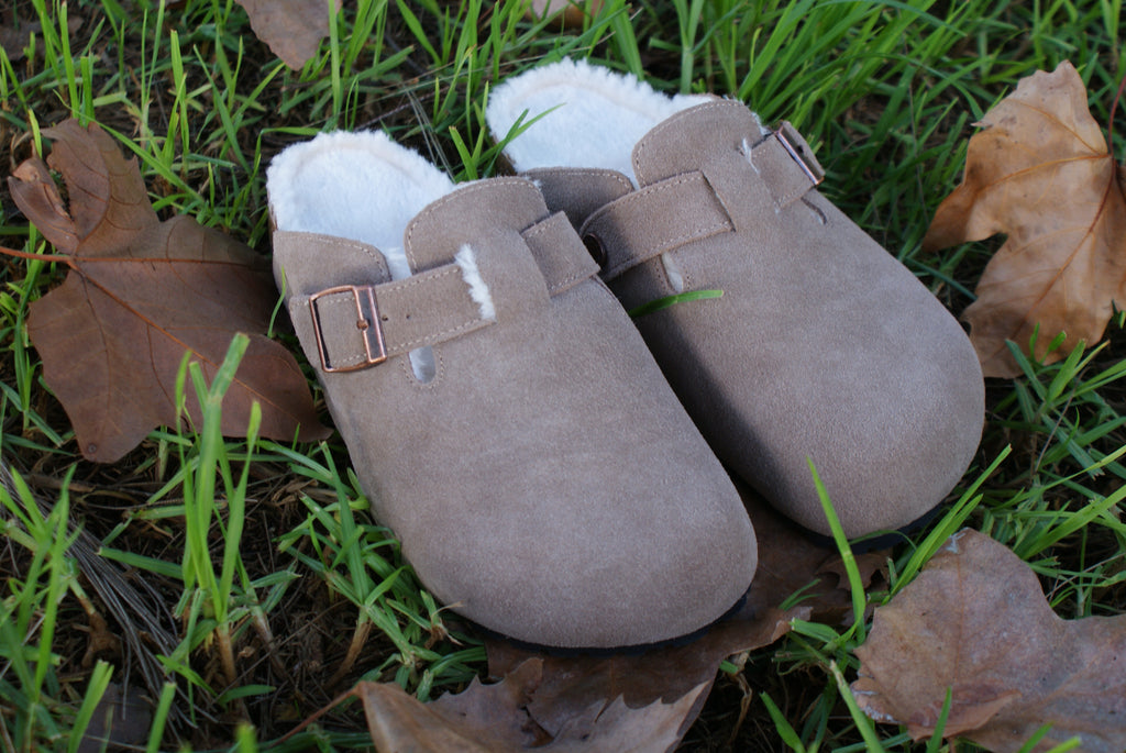 Wool Recovery Leather Clogs