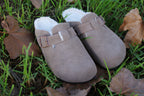 Wool Recovery Leather Clogs